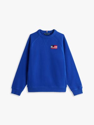 blau hilfiger flag relaxed fit sweatshirt für jungen - tommy hilfiger