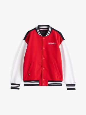 multi oversized fit color block-bomberjacke für jungen - tommy hilfiger