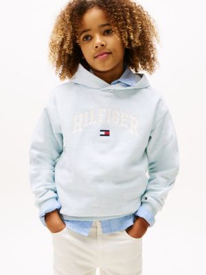 blue varsity logo hoody for boys tommy hilfiger