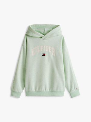 zielony bluza z kapturem w stylu varsity dla chłopcy - tommy hilfiger