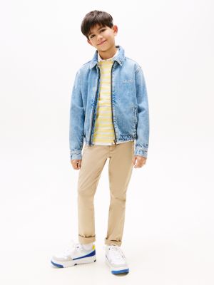 blau relaxed fit truckerjacke aus denim für jungen - tommy hilfiger