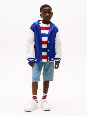 multi varsity back logo bomber jacket for boys tommy hilfiger