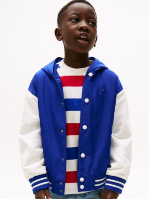 bomber varsity con logo sul retro multi da bambini tommy hilfiger