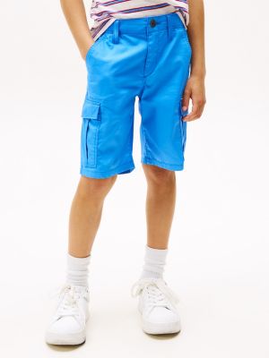 blue woven cargo shorts for boys tommy hilfiger