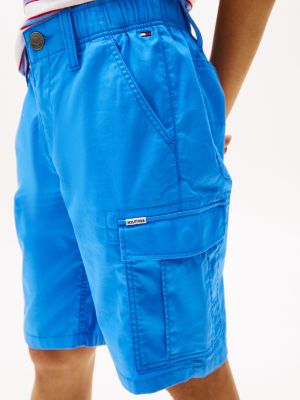 short cargo tissé bleu pour garçons tommy hilfiger