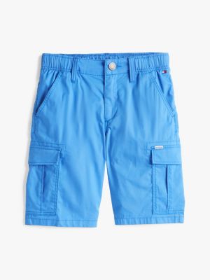 blue woven cargo shorts for boys tommy hilfiger