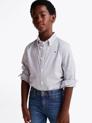 chemise flex à rayures ithaca multi pour garçons tommy hilfiger