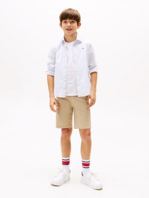 grey th flex ithaca stripe shirt for boys tommy hilfiger