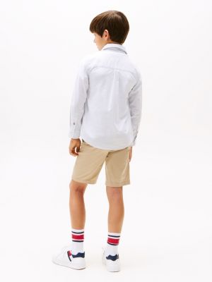 grey th flex ithaca stripe shirt for boys tommy hilfiger