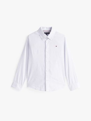 grey th flex ithaca stripe shirt for boys tommy hilfiger