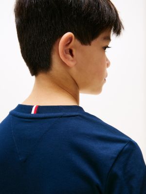 t-shirt colour-block à col ras-du-cou multi pour garçons tommy hilfiger