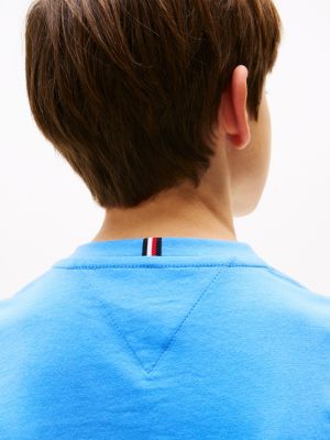 meerdere kleuren colour-blocked t-shirt met ronde hals voor jongens - tommy hilfiger