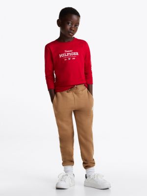 red 1985 collection long sleeve t-shirt for boys tommy hilfiger