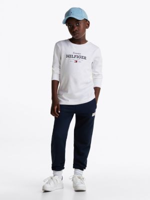 t-shirt 1985 collection a maniche lunghe bianco da bambini tommy hilfiger