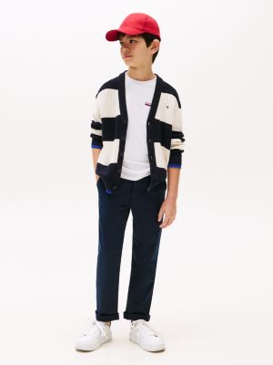 blue hilfiger flag woven trousers for boys tommy hilfiger