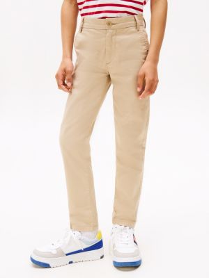 beige 1985 regular fit chinos for boys tommy hilfiger