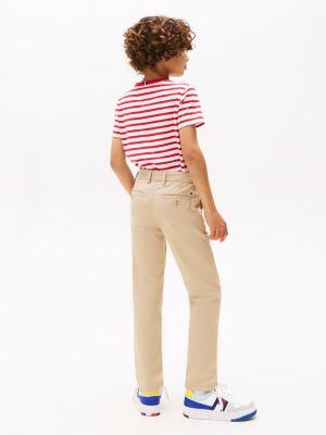 beige 1985 regular fit chinos for boys tommy hilfiger