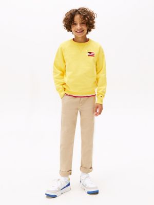 pantaloni chino 1985 collection beige da bambini tommy hilfiger