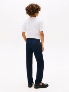 Signature Relaxed Linen Blend Trousers — Blue 4