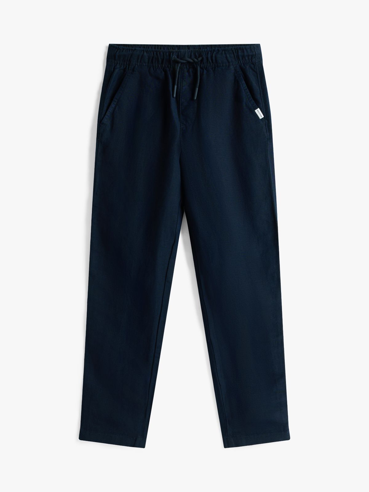 Signature Relaxed Linen Blend Trousers — Blue