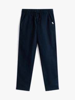 Signature Relaxed Linen Blend Trousers — Blue 5