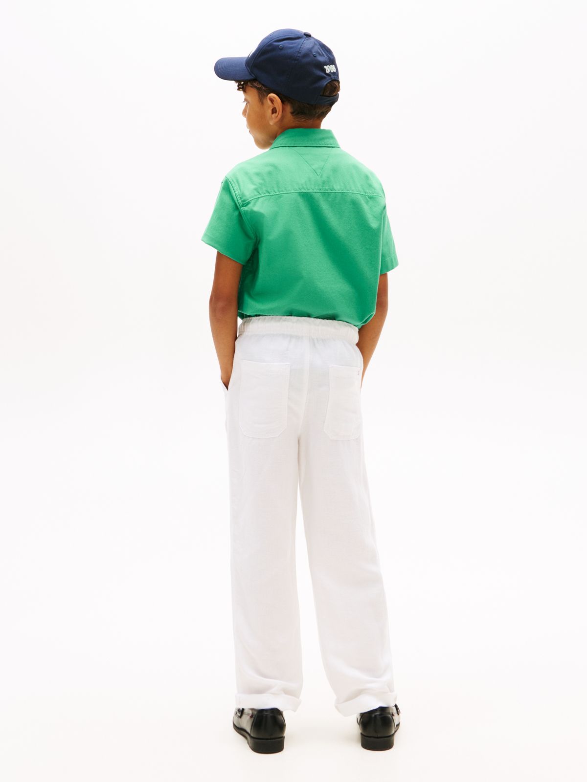 Signature Relaxed Linen Blend Trousers — White