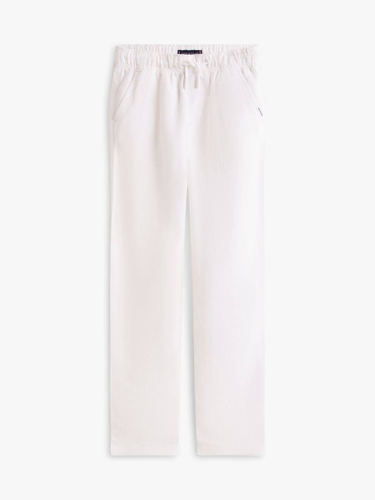 Signature Relaxed Linen Blend Trousers — White