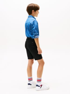 black 1985 collection chino shorts for boys tommy hilfiger