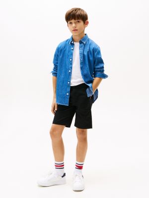 shorts chino 1985 collection black da bambini tommy hilfiger