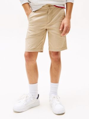 beige 1985 collection chino shorts for boys tommy hilfiger