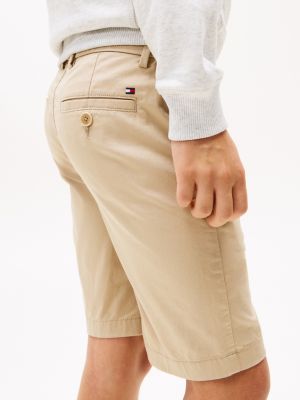 beige 1985 collection chino shorts for boys tommy hilfiger