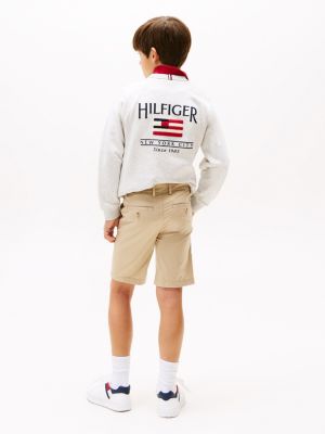 beige 1985 collection chino shorts for boys tommy hilfiger