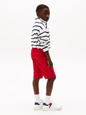 red 1985 collection chino shorts for boys tommy hilfiger