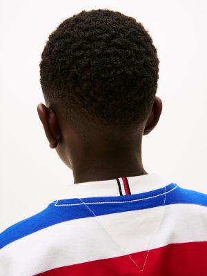 t-shirt à col ras-du-cou et drapeau brodé plusieurs couleurs pour garçons tommy hilfiger
