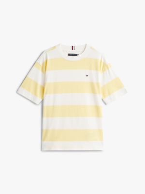 multi rundhals-t-shirt mit aufgestickter flag für jungen - tommy hilfiger