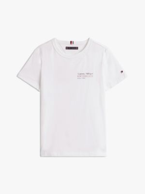 white flag character back logo t-shirt for boys tommy hilfiger