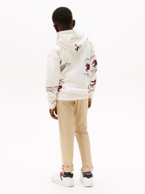 meerdere kleuren hoodie met vlagmascotte voor jongens - tommy hilfiger