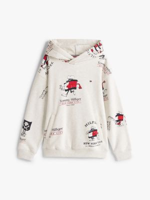 multi flag character hoody for boys tommy hilfiger