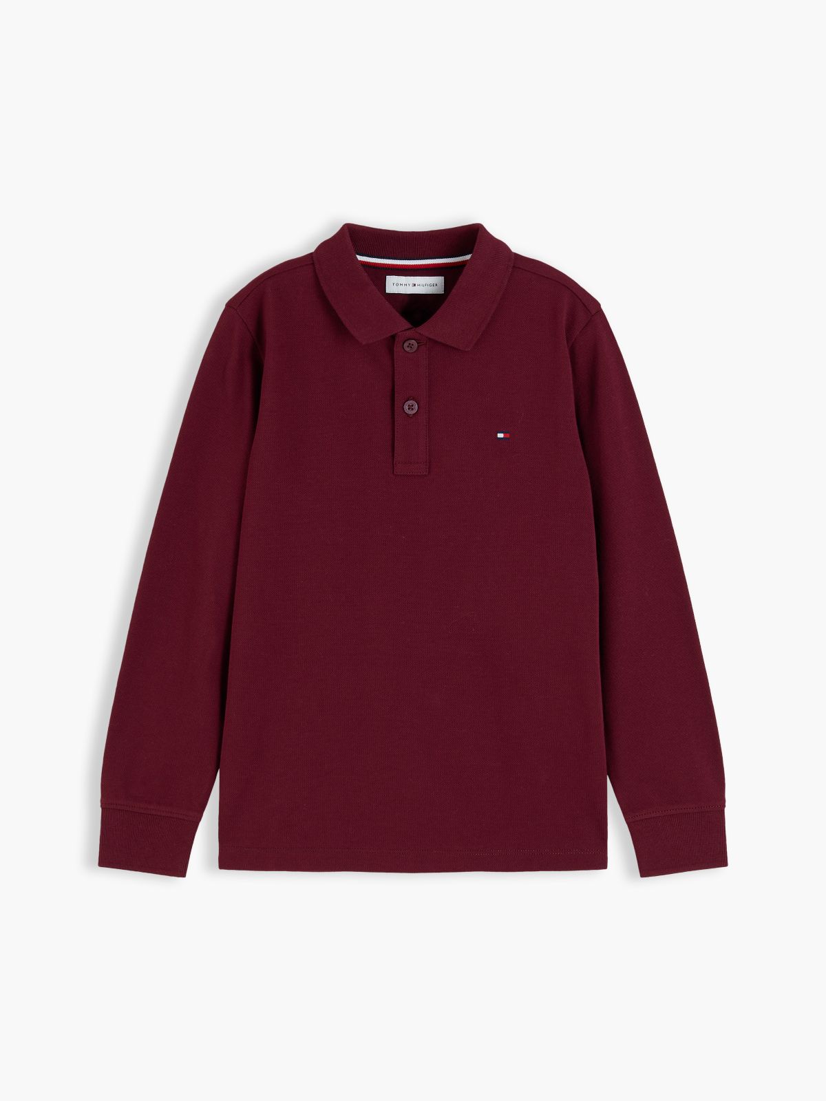 Essential Regular Fit Long Sleeve Polo Shirt — Purple