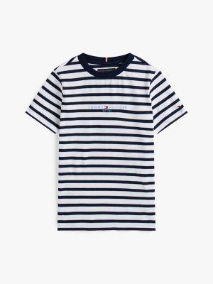 conjunto de camiseta y pantalón corto multicolor de niños tommy hilfiger