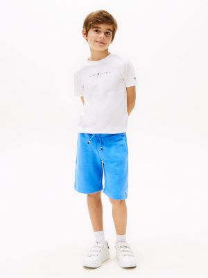 multi t-shirt and sweat shorts set for boys tommy hilfiger