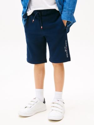 short en molleton à logo bleu pour garçons tommy hilfiger