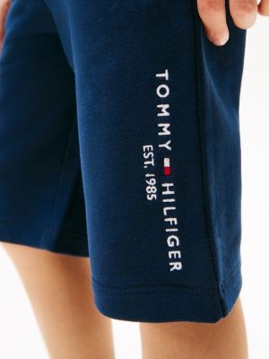 blau sweat-shorts mit logo für jungen - tommy hilfiger