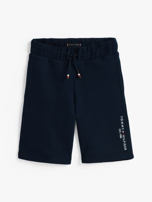 blau sweat-shorts mit logo für jungen - tommy hilfiger