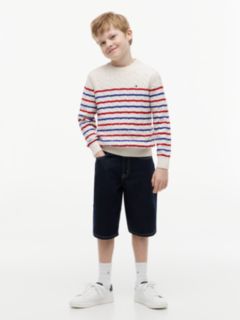 Cable Knit Crew Neck Jumper — Multi 2