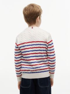 Cable Knit Crew Neck Jumper — Multi 4