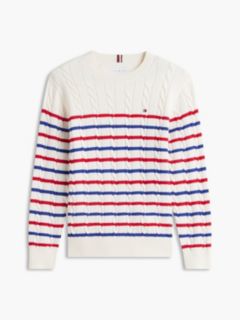 Cable Knit Crew Neck Jumper — Multi 5