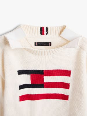 multi adaptive pullover mit flag für jungen - tommy hilfiger