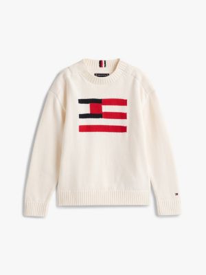 multi adaptive pullover mit flag für jungen - tommy hilfiger