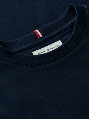 blau essential langarmshirt aus jersey für jungen - tommy hilfiger
